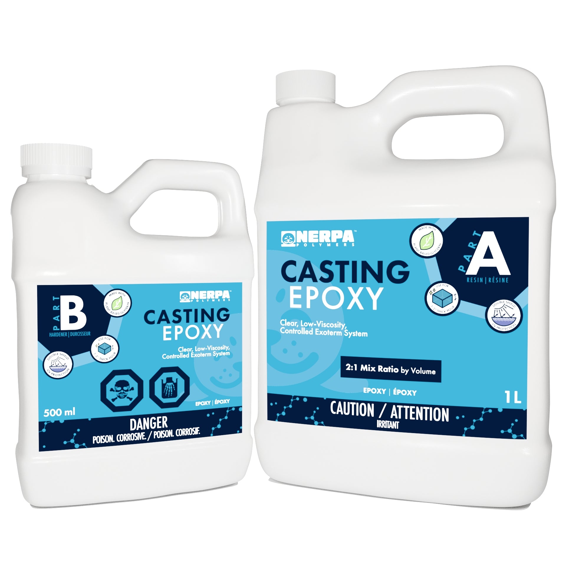 Epoxy Cast In Casting Epoxy – Bio-based Deep‑Pour Clear Resin (1–2