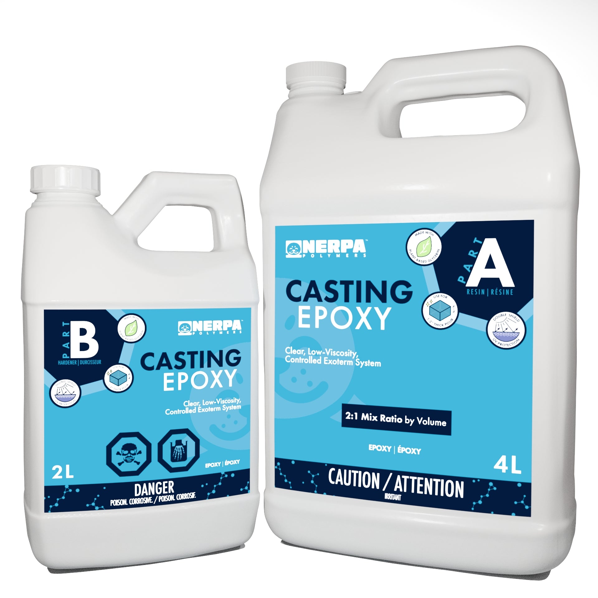 Epoxy Cast In Casting Epoxy – Bio-based Deep‑Pour Clear Resin (1–2