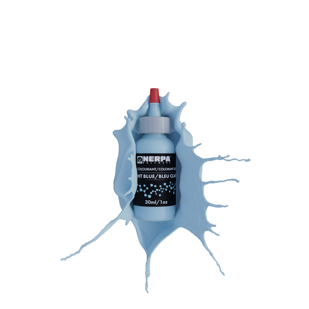light blue epoxy liquid colourant 30ml squeeze bottle