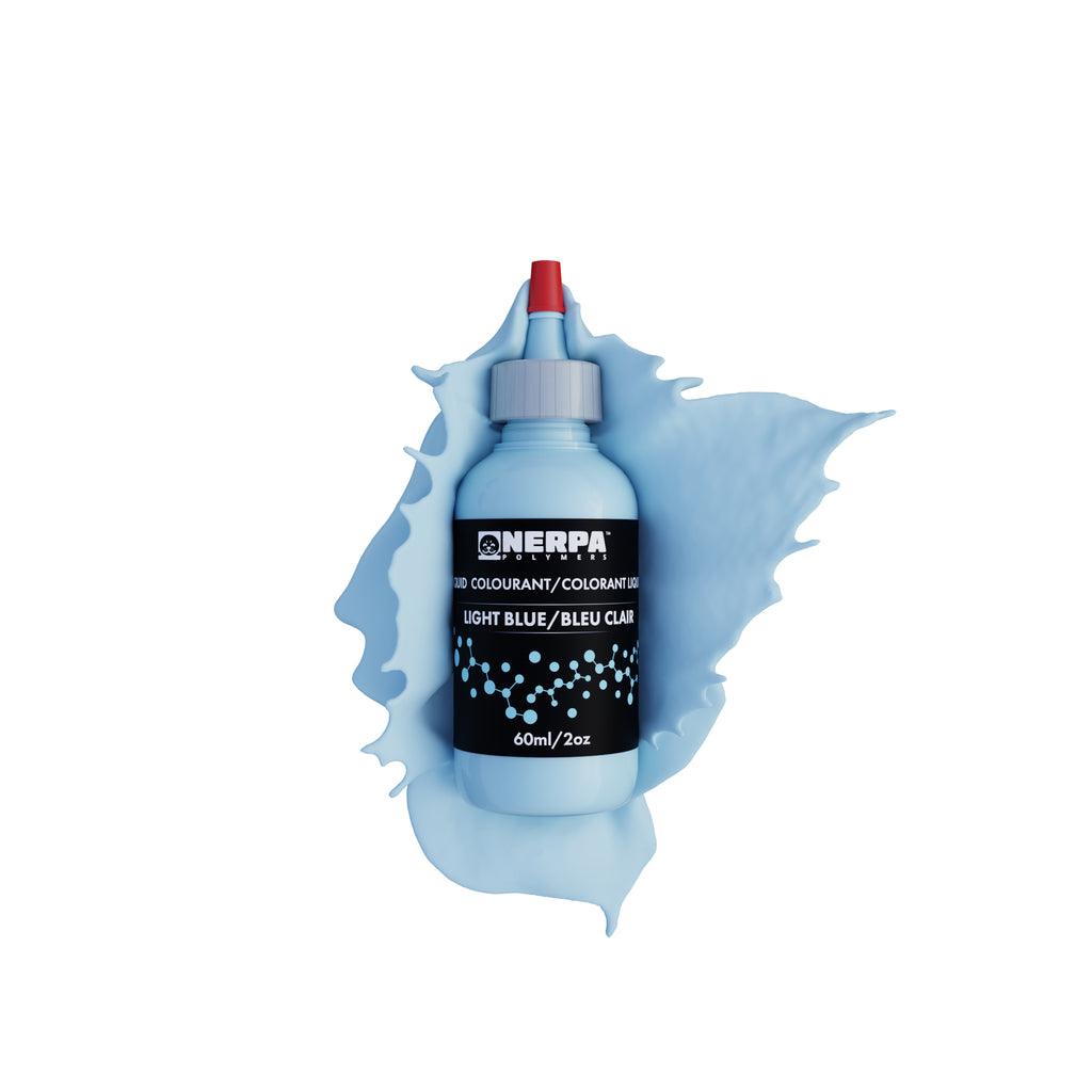light blue epoxy liquid colourant 60ml squeeze bottle 